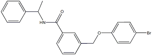 3-[(4-bromophenoxy)methyl]-N-(1-phenylethyl)benzamide Struktur