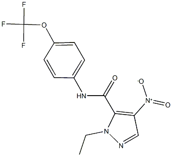 1-ethyl-4-nitro-N-[4-(trifluoromethoxy)phenyl]-1H-pyrazole-5-carboxamide Struktur