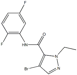 4-bromo-N-(2,5-difluorophenyl)-1-ethyl-1H-pyrazole-5-carboxamide Struktur