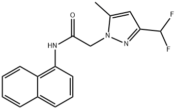 2-[3-(difluoromethyl)-5-methyl-1H-pyrazol-1-yl]-N-(1-naphthyl)acetamide Struktur