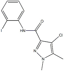 4-chloro-N-(2-iodophenyl)-1,5-dimethyl-1H-pyrazole-3-carboxamide Struktur