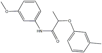 N-(3-methoxyphenyl)-2-(3-methylphenoxy)propanamide Struktur