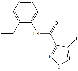 N-(2-ethylphenyl)-4-iodo-1H-pyrazole-3-carboxamide Struktur