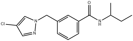 N-(sec-butyl)-3-[(4-chloro-1H-pyrazol-1-yl)methyl]benzamide Struktur