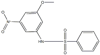 N-{3-nitro-5-methoxyphenyl}benzenesulfonamide Struktur