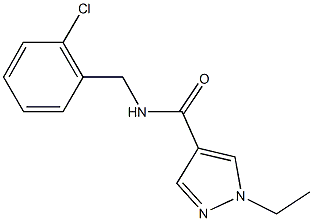 N-(2-chlorobenzyl)-1-ethyl-1H-pyrazole-4-carboxamide Struktur