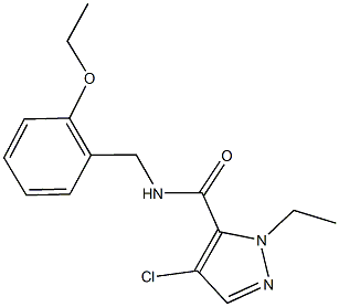 4-chloro-N-(2-ethoxybenzyl)-1-ethyl-1H-pyrazole-5-carboxamide Struktur