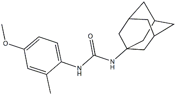 N-(1-adamantyl)-N'-(4-methoxy-2-methylphenyl)urea Struktur