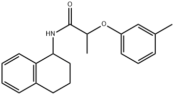 2-(3-methylphenoxy)-N-(1,2,3,4-tetrahydro-1-naphthalenyl)propanamide Struktur