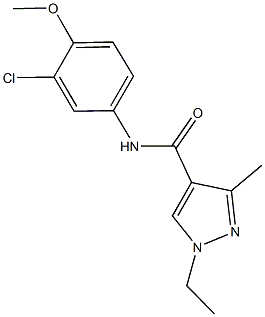 N-(3-chloro-4-methoxyphenyl)-1-ethyl-3-methyl-1H-pyrazole-4-carboxamide Struktur