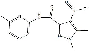 4-nitro-1,5-dimethyl-N-(6-methyl-2-pyridinyl)-1H-pyrazole-3-carboxamide Struktur