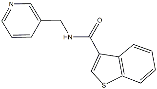 N-(3-pyridinylmethyl)-1-benzothiophene-3-carboxamide Struktur