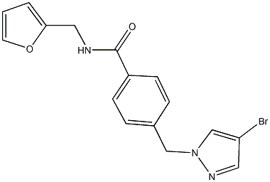 4-[(4-bromo-1H-pyrazol-1-yl)methyl]-N-(2-furylmethyl)benzamide Struktur