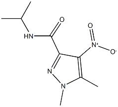 4-nitro-N-isopropyl-1,5-dimethyl-1H-pyrazole-3-carboxamide Struktur