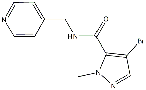 4-bromo-1-methyl-N-(4-pyridinylmethyl)-1H-pyrazole-5-carboxamide Struktur