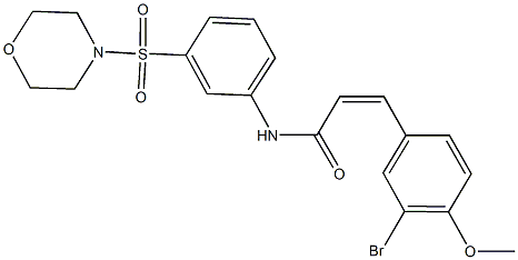 3-(3-bromo-4-methoxyphenyl)-N-[3-(4-morpholinylsulfonyl)phenyl]acrylamide Struktur