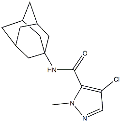 N-(1-adamantyl)-4-chloro-1-methyl-1H-pyrazole-5-carboxamide Struktur