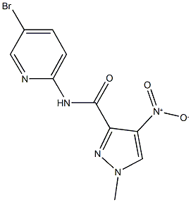 N-(5-bromo-2-pyridinyl)-4-nitro-1-methyl-1H-pyrazole-3-carboxamide Struktur