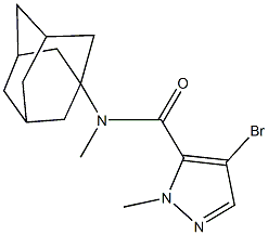 N-(1-adamantyl)-4-bromo-N,1-dimethyl-1H-pyrazole-5-carboxamide Struktur