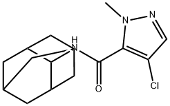 N-(2-adamantyl)-4-chloro-1-methyl-1H-pyrazole-5-carboxamide Struktur