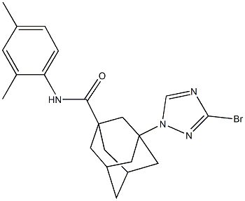 3-(3-bromo-1H-1,2,4-triazol-1-yl)-N-(2,4-dimethylphenyl)-1-adamantanecarboxamide Struktur