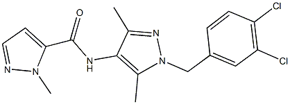 N-[1-(3,4-dichlorobenzyl)-3,5-dimethyl-1H-pyrazol-4-yl]-1-methyl-1H-pyrazole-5-carboxamide Struktur