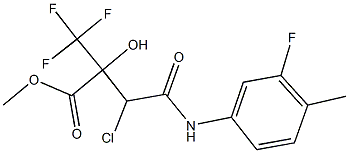 methyl 3-chloro-4-(3-fluoro-4-methylanilino)-2-hydroxy-4-oxo-2-(trifluoromethyl)butanoate Struktur