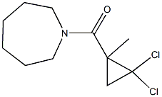 1-[(2,2-dichloro-1-methylcyclopropyl)carbonyl]azepane Struktur