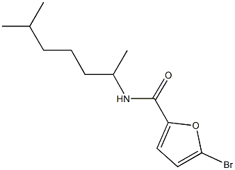 5-bromo-N-(1,5-dimethylhexyl)-2-furamide Struktur