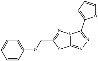 3-(2-furyl)-6-(phenoxymethyl)[1,2,4]triazolo[3,4-b][1,3,4]thiadiazole Struktur