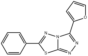 3-(2-furyl)-6-phenyl[1,2,4]triazolo[3,4-b][1,3,4]thiadiazole Struktur