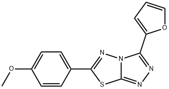 4-[3-(2-furyl)[1,2,4]triazolo[3,4-b][1,3,4]thiadiazol-6-yl]phenyl methyl ether Struktur