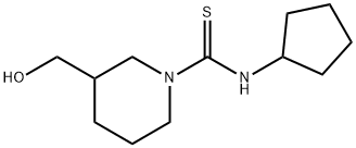 N-cyclopentyl-3-(hydroxymethyl)-1-piperidinecarbothioamide Struktur