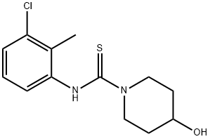 N-(3-chloro-2-methylphenyl)-4-hydroxy-1-piperidinecarbothioamide Struktur