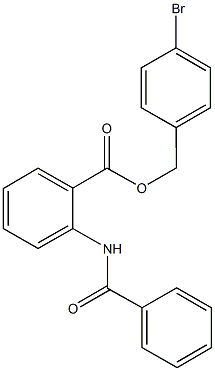 4-bromobenzyl 2-(benzoylamino)benzoate Struktur