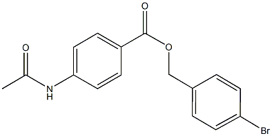 4-bromobenzyl 4-(acetylamino)benzoate Struktur