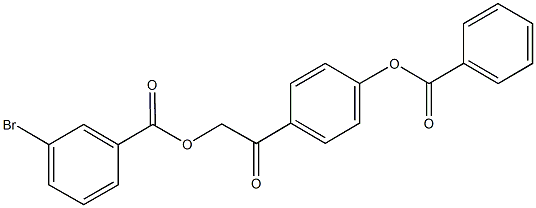 2-[4-(benzoyloxy)phenyl]-2-oxoethyl 3-bromobenzoate Struktur