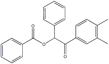 2-(3,4-dimethylphenyl)-2-oxo-1-phenylethyl benzoate Struktur