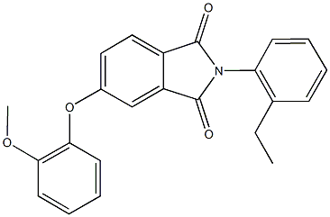 2-(2-ethylphenyl)-5-(2-methoxyphenoxy)-1H-isoindole-1,3(2H)-dione Struktur