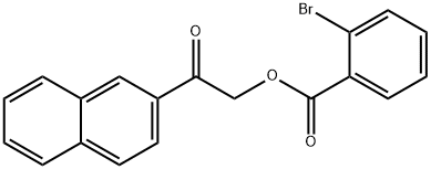 2-(2-naphthyl)-2-oxoethyl 2-bromobenzoate Struktur