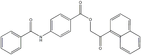 2-(1-naphthyl)-2-oxoethyl 4-(benzoylamino)benzoate Struktur