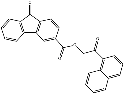 2-(1-naphthyl)-2-oxoethyl 9-oxo-9H-fluorene-3-carboxylate Struktur