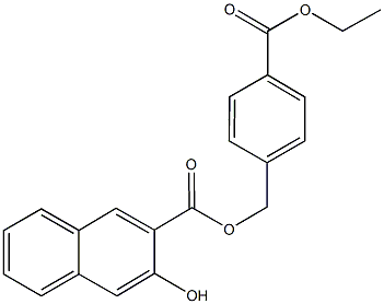 4-(ethoxycarbonyl)benzyl 3-hydroxy-2-naphthoate Struktur