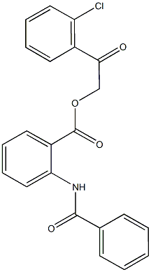 2-(2-chlorophenyl)-2-oxoethyl 2-(benzoylamino)benzoate Struktur