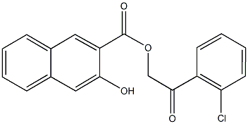 2-(2-chlorophenyl)-2-oxoethyl 3-hydroxy-2-naphthoate Struktur