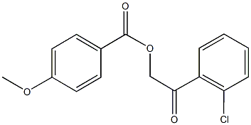 2-(2-chlorophenyl)-2-oxoethyl 4-methoxybenzoate Struktur