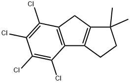 4,5,6,7-tetrachloro-1,1-dimethyl-1,2,3,8-tetrahydrocyclopenta[a]indene Struktur