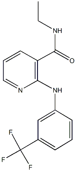 N-ethyl-2-[3-(trifluoromethyl)anilino]nicotinamide Struktur