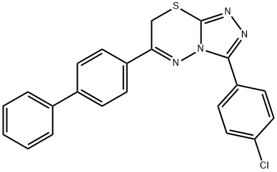 6-[1,1'-biphenyl]-4-yl-3-(4-chlorophenyl)-7H-[1,2,4]triazolo[3,4-b][1,3,4]thiadiazine Struktur