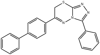 6-[1,1'-biphenyl]-4-yl-3-phenyl-7H-[1,2,4]triazolo[3,4-b][1,3,4]thiadiazine Struktur